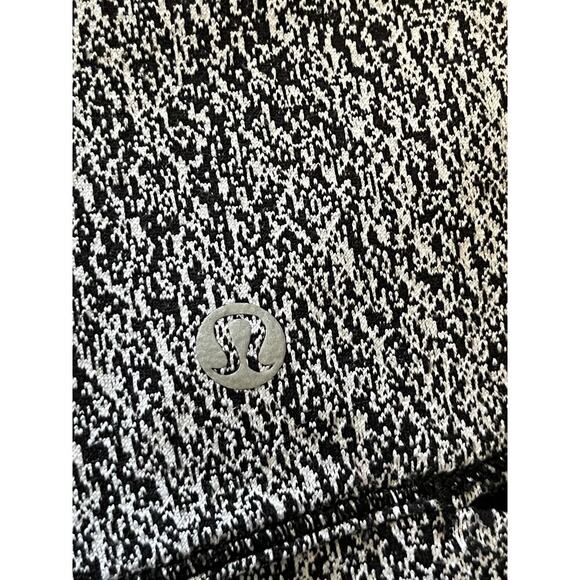 Lululemon Rush Hour 1/2 Zip Luon Spray Jacquard White Black Pullover size 8 Run - Picture 8 of 10